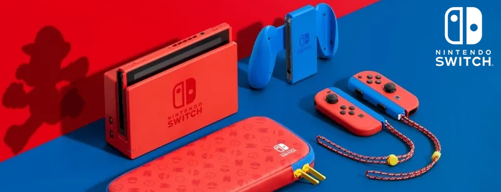 Banner Nintendo Switch Mario Red and Blue Edition