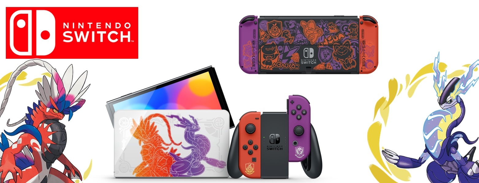 Banner Nintendo Switch OLED - Pokemon Scarlet and Violet Edition
