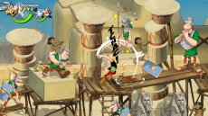 Review Asterix & Obelix: Slap them All!: Het lopen op de loopplanken kan wat lastig zijn als je ondertussen Romeinen tegenkomt.