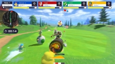 Review Mario Golf: Super Rush: In Speedgolf ren je na elke slag achter je bal aan. Elk personage heeft eigen sprintanimaties!