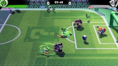 Review Mario Strikers: Battle League Football: Pak de Orb die soms op het veld verschijnt, time je Hyper Strike goed met het balkje en scoor 2 goals!