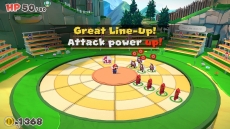 Review Paper Mario: The Origami King: Bij de nieuwe ringpuzzels moet je de ringen draaien en vijanden bij elkaar positioneren voor meer schade!