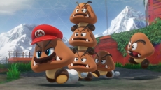 Review Super Mario Odyssey: Dankzij Cappy kun je vijanden overnemen, zoals Goomba’s! Herkennen ze je alsnog door die snor?