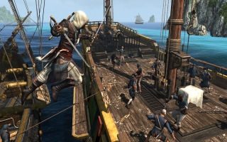 Naast de bekende stad-gameplay speel je ook veel op de open zee.