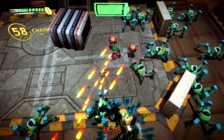 Vecht in deze twin-stick shooter tegen legers van robots!
