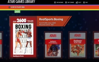 Speel verschillende Atari-games zoals Realsport Boxing.