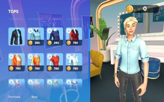 Je kan je karakter aanpassen door outfits te kopen in de winkel met muntjes die je verzamelt tijdens het spelen.