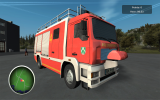 Gebruik verschillende functies van de brandweerwagen, zoals een ladder en haaklift!
