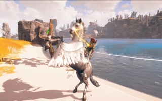 Probeer Pegasus te temmen zodat je op hem kan rijden!