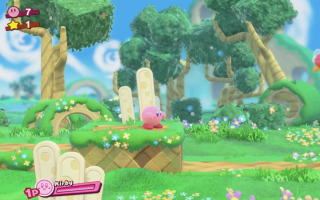 Natuurlijk is het belangrijkste karakter Kirby, "The Pink Puffball".