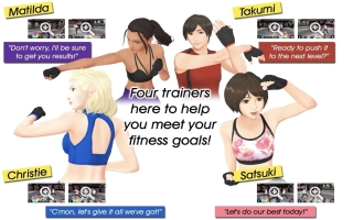 Kies uit vier verschillende trainers die je gaan helpen om in shape te komen.