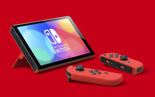 Nintendo Switch - OLED Mario Red Edition: Afbeelding met speelbare characters
