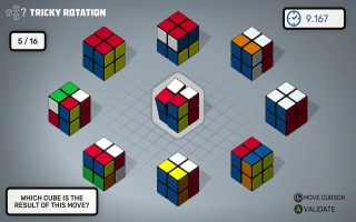 Begin eerst met een Rubik´s cube met 8 stenen in plaats van 27!