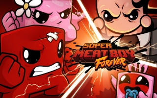 Super Meat Boy Forever: Afbeelding met speelbare characters