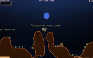 Speel Terra Lander waarin je op platforms moet proberen te landen.